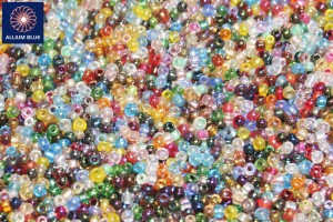 12/0 Glass Seed Bead With Transparent Colour, Assorted, Glass Seed Bead, Mixed Color, 2mm