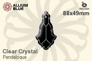 Preciosa Pendeloque (1001) 88x49mm - Clear Crystal