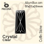 Preciosa Coffin Stone (115) 63x27x25mm - Clear Crystal