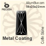 Preciosa Coffin Stone (115) 63x27x25mm - Colour Coating