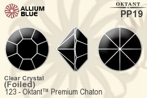 Oktant™ Premium Chaton (123) PP19 - Clear Crystal With Gold Foiling
