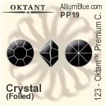 Oktant™ Premium 鑽石形尖底石 (123) PP19 - 透明白色 金色水銀底