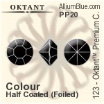 Oktant™ Premium Chaton (123) PP20 - Colour (Half Coated) With Gold Foiling