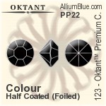 Oktant™ Premium 钻石形尖底石 (123) PP22 - 颜色（半涂层） 金色水银底