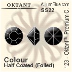 Oktant™ Premium Chaton (123) SS22 - Colour (Half Coated) With Gold Foiling