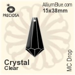 Preciosa MC Drop (1381) 12x28mm - Metal Coating