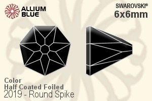 SWAROVSKI 2019 6X6MM BLACK DIAMOND SHIMMER F
