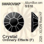 Swarovski XILION Rose Flat Back Hotfix (2028) SS30 - Crystal (Ordinary Effects) With Aluminum Foiling