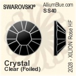 施华洛世奇 心形 熨底平底石 (2808) 6mm - 透明白色 铝质水银底
