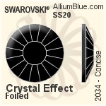 Swarovski Concise Flat Back No-Hotfix (2034) SS20 - Color (Half Coated) With Platinum Foiling