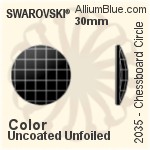 Swarovski Chessboard Circle Flat Back No-Hotfix (2035) 30mm - Colour (Uncoated) With Platinum Foiling