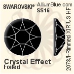 スワロフスキー Rimmed XIRIUS Rose ラインストーン ホットフィックス (2078/I) SS16 - カラー（ハーフ　コーティング） 裏面シルバーフォイル