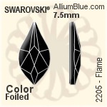 Swarovski Flame Flat Back No-Hotfix (2205) 7.5mm - Color With Platinum Foiling