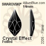 Swarovski Tilted Chaton Fancy Stone (4928) 12mm - Crystal Effect With Platinum Foiling