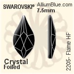 Swarovski Flame Flat Back Hotfix (2205) 14mm - Crystal Effect With Aluminum Foiling