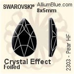 Swarovski Diamond Shape Flat Back Hotfix (2773) 5x3mm - Clear Crystal With Aluminum Foiling