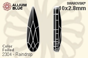 Swarovski Raindrop Flat Back No-Hotfix (2304) 10x2.8mm - Color With Platinum Foiling