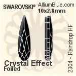 施華洛世奇 Raindrop 熨底平底石 (2304) 10x2.8mm - 白色（半塗層） 鋁質水銀底