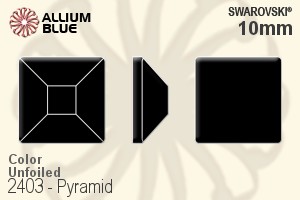 施華洛世奇 Pyramid 平底石 (2403) 10mm - 顏色 無水銀底