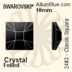 施華洛世奇 圖形 平底石 (2585) 14mm - 顏色 白金水銀底
