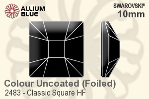 施華洛世奇 經典正方形 熨底平底石 (2483) 10mm - 顏色 鋁質水銀底