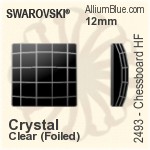 スワロフスキー Chessboard ラインストーン ホットフィックス (2493) 12mm - カラー 裏面アルミニウムフォイル