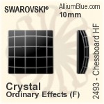 施华洛世奇 棋盘 熨底平底石 (2493) 8mm - 白色（半涂层） 铝质水银底