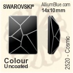 施華洛世奇 天宇 平底石 (2520) 14x10mm - 顏色 無水銀底