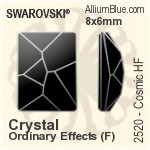 Swarovski Cosmic Flat Back Hotfix (2520) 10x8mm - Colour (Uncoated) With Aluminum Foiling