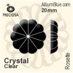 Preciosa Rosette (2528) 20mm - Clear Crystal