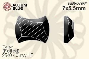 施華洛世奇 Curvy 熨底平底石 (2540) 7x5.5mm - 顏色 鋁質水銀底