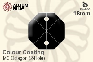 Preciosa MC Octagon (2-Hole) (2552) 18mm - Colour Coating