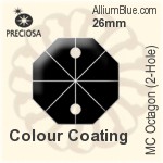 Preciosa MC Octagon (2-Hole) (2552) 26mm - Colour Coating