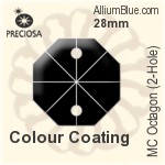 Preciosa MC Octagon (2-Hole) (2552) 28mm - Colour Coating