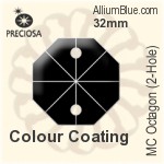 Preciosa MC Octagon (2-Hole) (2552) 32mm - Colour Coating