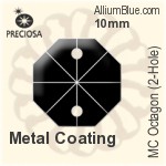 Preciosa MC Octagon (2-Hole) (2552) 10mm - Metal Coating