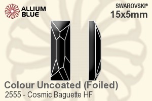 Swarovski Cosmic Baguette Flat Back Hotfix (2555) 15x5mm - Color With Aluminum Foiling