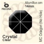 Preciosa MC Octagon (No Hole) (2570) 12mm - Clear Crystal