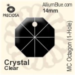 Preciosa MC Octagon (1-Hole) (2571) 14mm - Clear Crystal