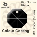 Preciosa MC Octagon (1-Hole) (2571) 24mm - Colour Coating