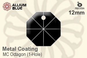 Preciosa MC Octagon (1-Hole) (2571) 12mm - Metal Coating