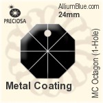 Preciosa MC Octagon (1-Hole) (2571) 24mm - Clear Crystal