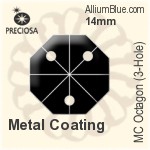 Preciosa MC Octagon (3-Hole) (2572) 24mm - Clear Crystal