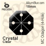 Preciosa MC Octagon (4-Hole) (2573) 24mm - Clear Crystal