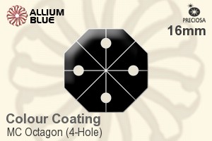 Preciosa MC Octagon (4-Hole) (2573) 16mm - Colour Coating