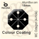 Preciosa MC Octagon (4-Hole) (2573) 18mm - Metal Coating