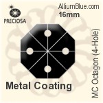 Preciosa MC Octagon (4-Hole) (2573) 40mm - Clear Crystal