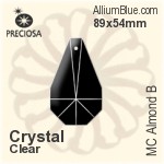 Preciosa MC Almond B (2593) 76x46mm - Clear Crystal