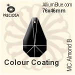 Preciosa MC Almond B (2593) 89x54mm - Clear Crystal