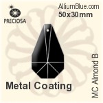 Preciosa MC Almond B (2593) 50x30mm - Clear Crystal